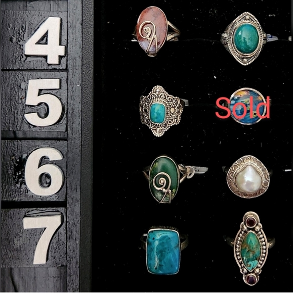 NEW Size 7.5 Genuine Sterling Silver Rings - Picture 4 of 8